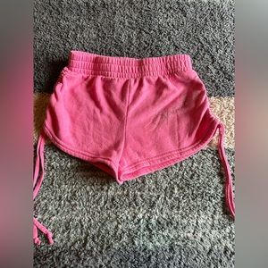 Pink mini shorts
